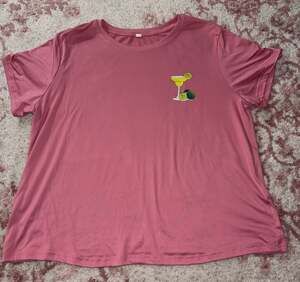 Searching For My Lost Shaker Of Salt Margarita Cocktail Graphic T-Shirt Pink 2XL